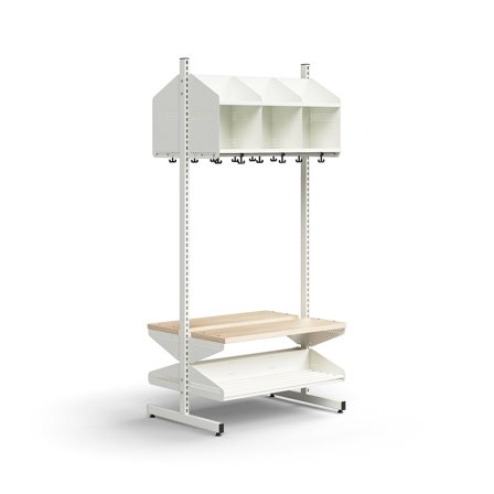 Garderobenschrank ENTRY, Grundmodul, bodenstehend, 1800 x 900 x 600 mm, weiß