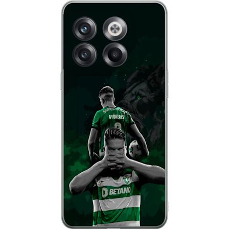 Kompatibel Mobilcover til OnePlus 10T Neonmotiv med teksten "Gaming er i mit DNA" på en blå og rød murvæg med en lysende DNA-spiral.