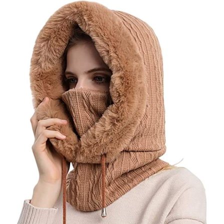 Dame Vinter Beanie Huer One-Piece Fleece Foret Knit Balaclavas