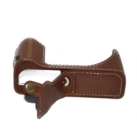 Canon PowerShot G5 X Puoliksi Suojaava Pohjalaukku Synteetti Nahasta Missä Rannehihna - Ruskea