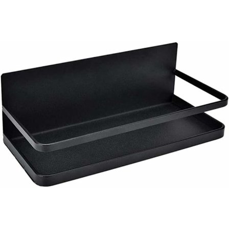 Kylskåpskryddhylla, Kök Kylskåp Hängande Hylla, Multifunktionell Stansfri Magnetisk Förvaringshylla för Hemorganisatör (Svart)-