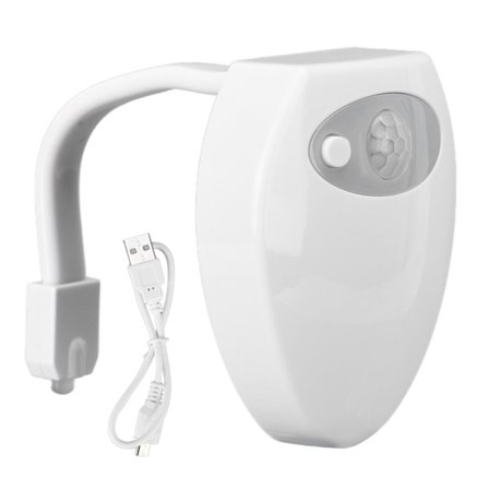 Toilet Natlampe 8 Farver Intelligent Sensor Holdbar Langtidsholdbar