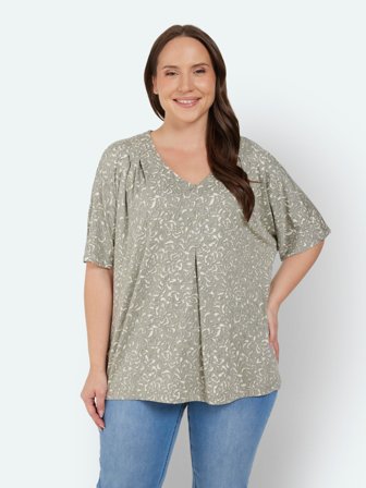 CISO - Kortærmet T-shirt - Khaki - Mønstret