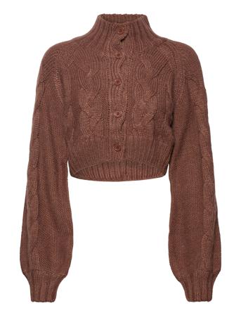Short Cardigan Brown Barbara Kristoffersen By Rosemunde
