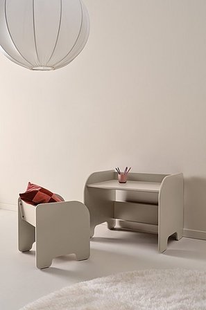 Jotex - Biurko Szkolne i Krzesło Ciemny szary - FRANS - Kup Stoliki dla dzieci firmy Jotex