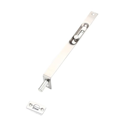 Diskret dørlås i rustfrit stål, 18 mm bred