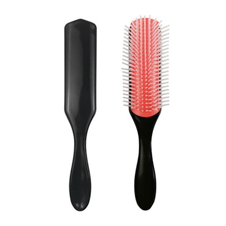2 stk. hårbørste for krøllet hår (svart) 7 rader klassisk stylingbørste