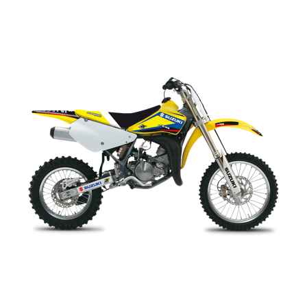 Kit Adesivi Completo Blackbird Dream 4 con Coprisella Giallo-Blu-Nero - Suzuki RM 85 2002-2022
