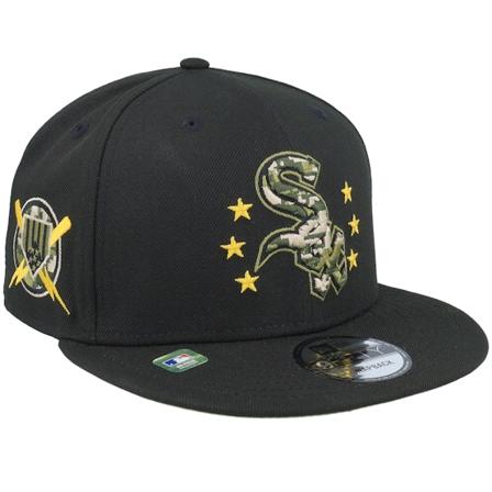 New Era - MLB Schwarz snapback Cap - Chicago White Sox Mlb24 Armed Forces Day 9FIFTY Black Snapback @ Hatstore