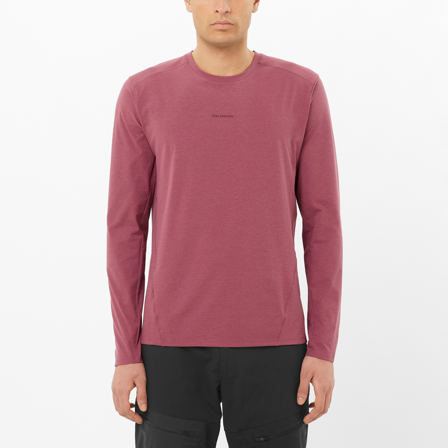 Salomon - Première couche pour homme Trackline Ls Tee M - Nocturne - S