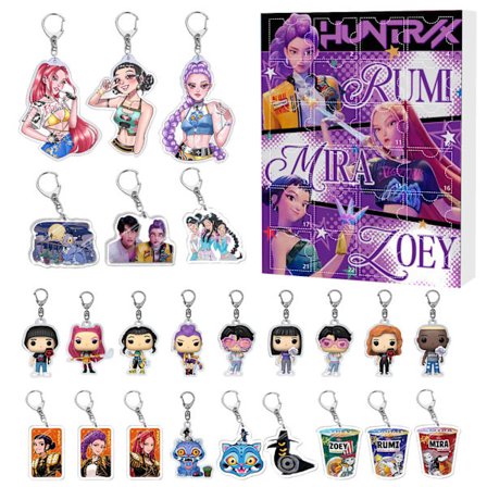 KPOP Demon Hunters Julkalender Blind Box, Nyckelring, Juldekoration