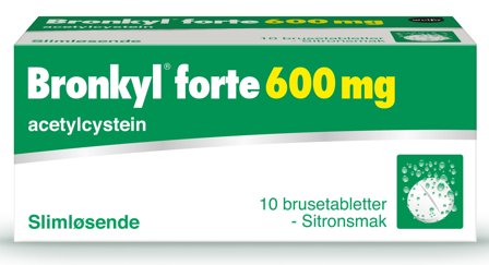 Bronkyl forte 600 mg brusetabletter 10 stk