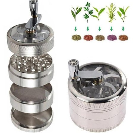 ING Vaniljekværn - med håndtag - Bruges til krydderier, vanilje, kaffe, urter - Sølv