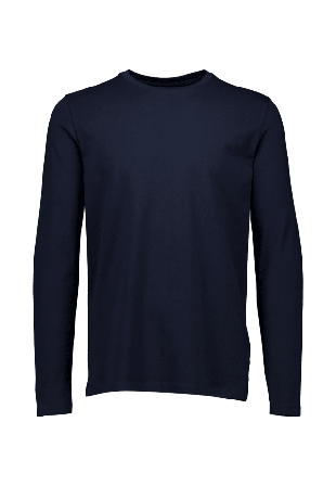 Lindbergh Basic O-Neck Stretch Tee L/S Kavajer Herr Blå M