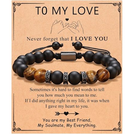 Herrarmband för Pojkvän, Make, Min Man, Själsfrände, Pappa, Son, Bror