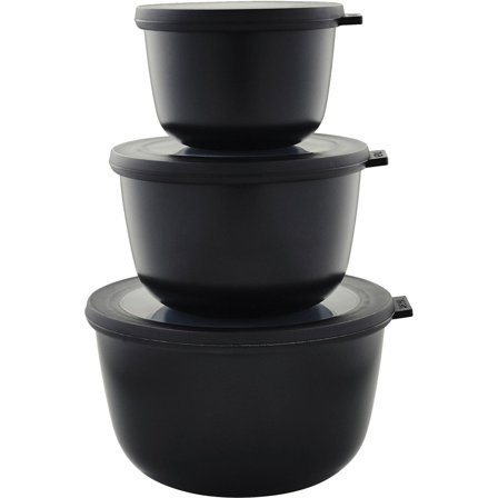 Rosti Skålset med Lock 3 st Hög Cirqula Svart | Bakning > Bunkar och Skålar > Skålset | Bagaren och Kocken