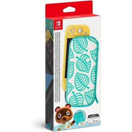 Kantolaukku ja näytönsuoja Nintendo Switch Litelle • Animal Crossing: New Horizons Edition