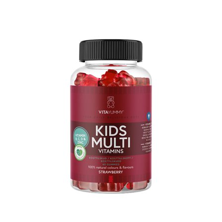 VITAYUMMY Multivitamin Barn 60 Gummies Jordgubb