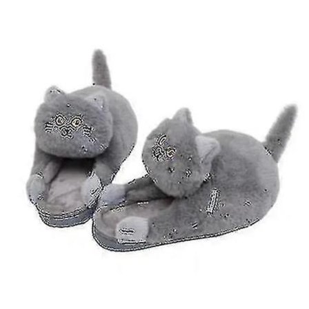 Søte Komfortable Varme Plysj Bomullstøfler Kattetøfler6417242308476