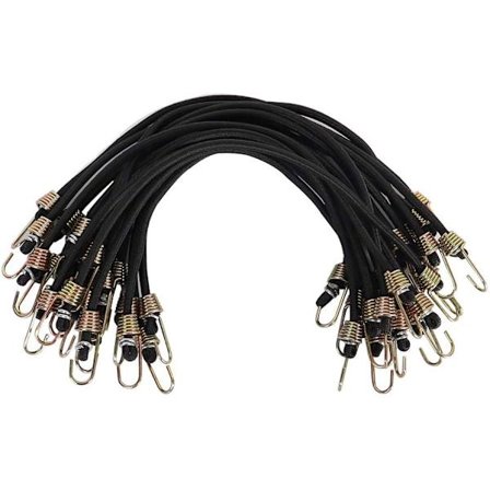 20 stk 10-tommers mini bungee-snører av gummi