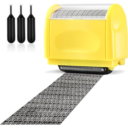 Adresseblokkeringsstempel, inkludert gult stempel + 3 påfyll