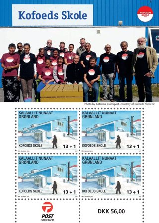 Grønland - Kofoeds skole - Postfrisk miniark