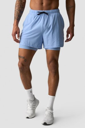 ICANIWILL - Ignite 2-in-1 Shorts Soft Blue - Kortbyxor - Herr - Träningskläder från ICIW