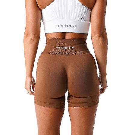 Nvgtn Yoga-bukser til kvinner: Spandex Solid Seamless Shorts, Myke Treningstights, Treningsantrekk, Treningsklær, Atletisk Støtte, Komfortabel Følelse