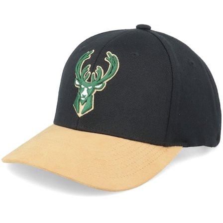 Mitchell & Ness - NBA Sort adjustable Kasket - Hatstore Exclusive x Milwaukee Bucks Suede Visor Black Adjustable @ Hatstore