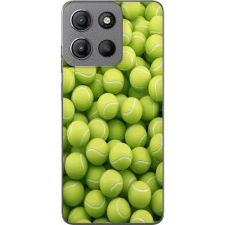Kompatibel Mobilcover til Motorola Motorola Moto G15 Mønster af grønne tennisbolde i høj detalje, sporty motiv med gentagende tekstur og stærke fa