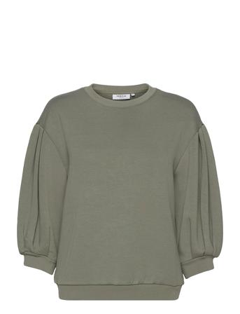 Ima 3/4 Sweatshirt Green MOSS COPENHAGEN