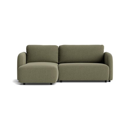 Arezzo chaiselong sovesofa, venstrevendt - Nordic Grøn - 241x154x90 - Sofa, sovesofa, chaiselong