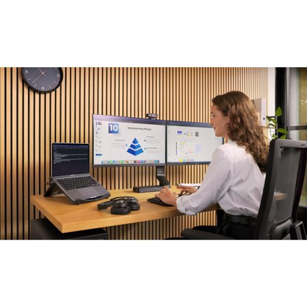 Kensington SmartFit Space-Saving Dual Monitor Arm - monteringssett - for 2 skjermer (Tilt & Swivel)