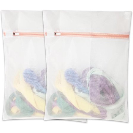 2 stk. vaskeposer i netting for vaskemaskin, reisevaskeposesett for vaskemaskin og tørketrommel, slitesterke vaskeposer i netting for finvask, BH-er, 