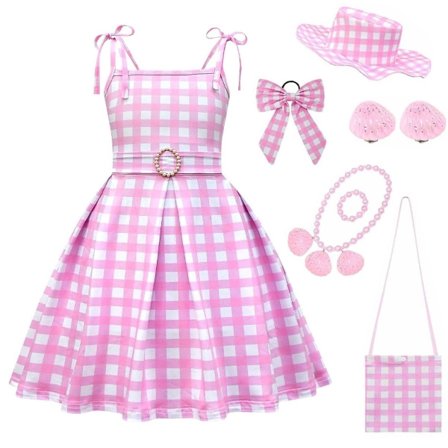 Pink Ternet Lang Kjole Outfits Cosplay Kostume Prinsesse Pigekjole