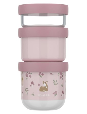 Mepal Snackboks-Tårn Mio Fairy Garden 3 Dele - Pink - 8.6X8.6X17.9CM