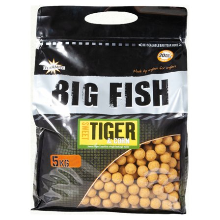 Dynamite Baits Big Fish Sweet Tiger & Corn Boilies 5kg - 15mm