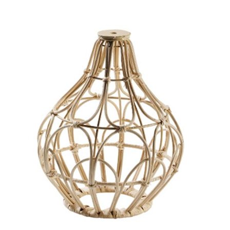 Vacker rottingflaska stil takhänge Lykta ljus Naturlig hängande lampskärm Hand Craft 11''