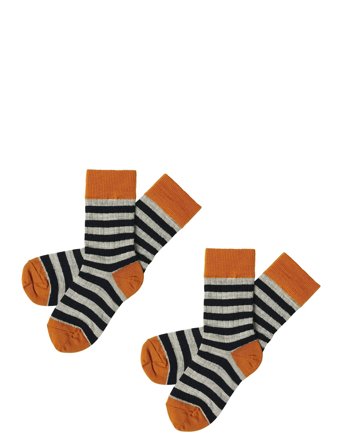FUB 2-Pack Classic Stripe Socks - Navy - 19/21