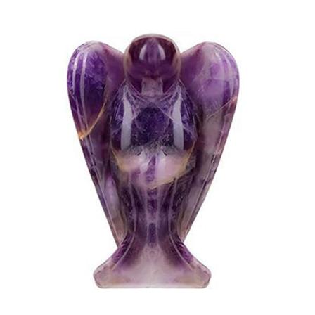 Krystallengel Dekor Tigerøye Healing Polert Naturlig Stein Skulptur Statue Håndlaget Søte Figurer