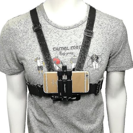 Universal Mobiltelefonklip Til Actionkamera POV Gopro Samsung Iphone Etc Telefonholdere Stativer Optagelsestilbehør Brystrem