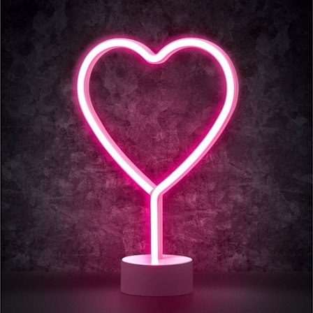 Hjerte 12" LED Neon Lys, Hjerte LED Neon Lys