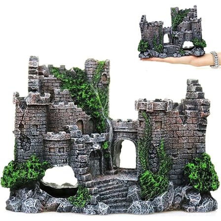 Simuleringsharts slott prydnad slott akvarium dekoration