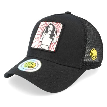 Lucid Smile - Svart trucker Keps - Shine Girl Patch Black Trucker @ Hatstore