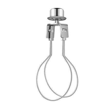 yuntop Klemme på lampeskærmsadapter, lampeskærms pære klemme adapter inkluderer pyntknop, lampeskærmsholder til klemme på pærer