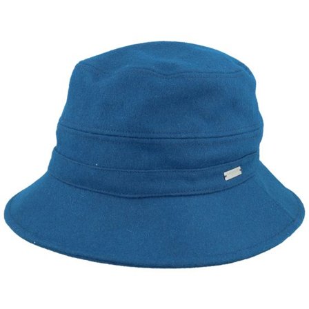 Seeberger - Blå bucket Hatt - Wool Blend Blue Bucket @ Hatstore