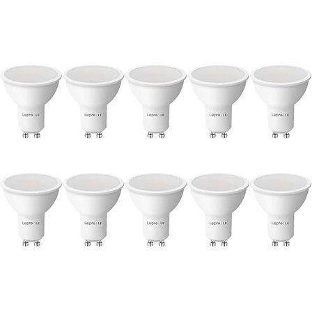 Gu10 LED-pærer, varmt hvitt 3000k, 5w 345lm, 50w halogenspotpære-ekvivalent, energisparende Gu10 LED-pære, 100 bred stråle, ikke-dimbar, pakke