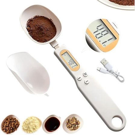 Digital måleske Elektronisk vægt Ske vejning til mad kaffepulver te ingredienser urter bagning køkken gram måleskeer høj pr
