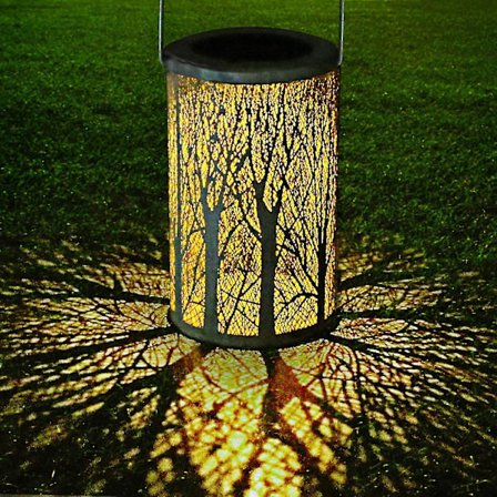 Solcellslampa Utomhus Trädgård Vattentät Hängande Lampa Trådlös Lykta Uppladdningsbar Hängande Lampa Dekoration - Vit