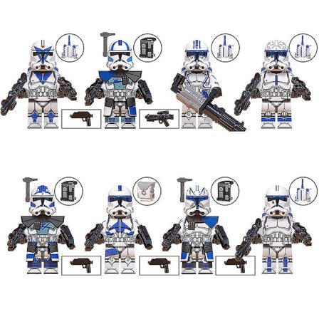 8 st/set Star Wars figurer Minifigur Monterade Mini Byggkloss Leksaker Gåvor